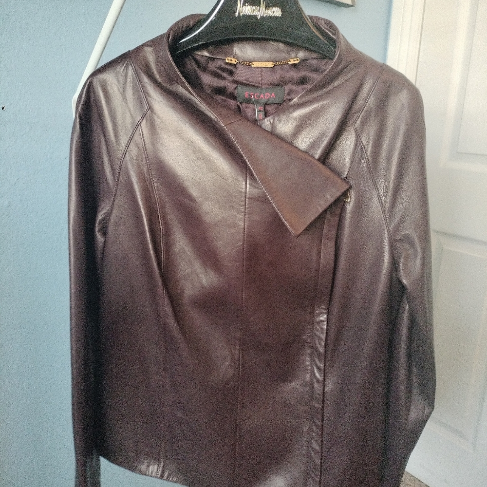 Escada Lambskin Leather Jacket